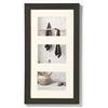 walther design Nero 3X 10x15 cm Galleria con passe-partout, Cornice in Legno per la casa HO315B