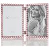 Lawrence Frames 4x6 argento metallo scintillante doppia cornice - rosa morbido