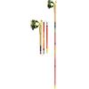 LEKI Bastone da trekking Ultratrail FX.One da donna rosso brillante e nero giallo fluo 105