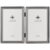 Lawrence 11546D - Cornice portafoto doppia in peltro con cerniera, 10,2 x 15,2 cm