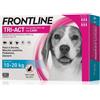 Frontline denominazione: frontline tri-act soluzione spot-on per cani di 10-20 kg categoria farmacoterapeutica: ectoparassicidi per uso topico. principi attivi: ogni pipetta da 2 ml contiene: fipronil: 135,2 m