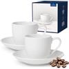 Villeroy & Boch For Me Set Di Tazze E Tazze Senza Manico Set di 4 Bianco, Lavabile in Lavastoviglie, Adatto per Microonde, Servizio Caffè, Set Tazzin, Set da Caffè, Porcellana Premium