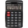 MAUL Calcolatrice MJ450 grande display 8 cifre, funzioni standard per ufficio, casa, scuola, tasti funzione colorati, solare/batteria, nero