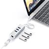 SATECHI Type-C 2-In-1 Hub USB 3.0 In Alluminio a 3 Porte Con Ethernet - Per M2/M1 Macbook Pro/Air, M2/M1 iPad Pro/Air, M2 Mac Mini, iMac M1 (Argento)