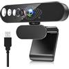 Dancial Webcam, Webcam per PC con Microfono 1080P con Video Camera USB 2.0 per Laptop, Desktop, Smart TV per Videochiamate, Conferenza, Studio e Lavoro