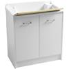 COLAVENE - DOMESTICA LAVAPANNI COMPLETO 80 X 45 X H.86 CM. BIANCO CON TAVOLA DI LAVAGGIO DL8045B