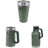 STANLEY Bierkrug impilabile (473 ml) Adventure Vacuum Stein (709 ml) Classic Easy-Pour Growler (1,9 L) - Hammertone Green - Thermobecher - Bierkrug - Spülmaschinenfest