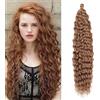 Dsoar Capelli a Torsione Profonda all'Uncinetto Onda d'Acqua Torsione Fasci di Capelli Sintetici Ricci Che Intrecciano l'Estensione dei Capelli Ombre, 22Inch 3 Packs
