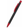 Online Penna a sfera Soft Metal in alluminio, penna a sfera sostituibile, inchiostro nero, resistente ai documenti, Black' n Red con Softtouch Feeling, clip in metallo rosso