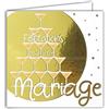 Afie Biglietto quadrato dorato con congratulazioni per il vostro matrimonio
