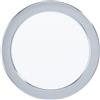 Eglo LED Fueva 5 Einbaustrahler, Ø 16,6 cm, LED Spot aus Stahl mit Kunststoff-Leuchtfläche, Chrom und Weiß, flacher Bad-Einbaustrahler, geringe Einbautiefe 26 mm, neutralweiß, IP44