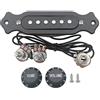 Unxuey Guitar Black 6 corde Sound Hole Single Coil Pickup con controllo del volume per scatola di sigari