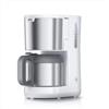 Braun PurShine KF1505 WH - Macchina da caffè con filtro, 1,2 l, in acciaio inox, per fino a 9 tazze, sistema OptiBrew, funzione antigoccia, filtro girevole, spegnimento automatico, 1000 W, colore: