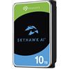 Seagate SkyHawk AI, 10 TB, Hard Disk Interno, Applicazioni Di Sorveglianza, SATA da 6 GBit/s, 3,5, cache da 256 MB, 3 anni Servizi Rescue (ST10000VE0008)