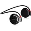 TechnoMedia Cuffie auricolari sport Bluetooth headset Rosso-Nero Radio FM mp3 player MicroSD telefonate comandi integrati