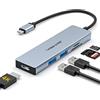 Lemorele Hub USB C, docking station USB C, adattatore USB C multiporta 5 in 1 con 4K HDMI, 2 USB 2.0, lettore SD/TF per Steam Deck/Switch, MacBook Pro/Air, ChromeBook, PC Tablet Type-C, ecc