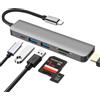 DEMKICO Hub USB tipo C, 6 in 1 Adattatore Multiporta con HDMI 4K, lettore di schede SD/TF, porta USB 3.0 e 2.0, PD 100W, compatibile con MacBook Pro/MacBook Air/Dell XPS e altro ancora