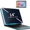 DEJIMAX Protezione Schermo per Laptop da 14 Pollici con Rapporto di Aspetto 16:9, Anti Luce Blu e antiriflesso, Filtro per la Privacy a Rapida Installazione, Pellicola di Protezione per Laptop