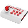 LiLiTok Arcade Fight Stick, Street Fighter Arcade Combattimento Joystick con Turbo & Macro, compatibile con Xbox / PS4 / PS3 / Switch/PC/Android iOS Phone (bianco rosso)