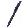 Online Penna a sfera Soft Metal in alluminio, penna a sfera sostituibile, inchiostro nero, resistente ai documenti, Black'n Blue con Softtouch Feeling, clip in metallo blu
