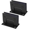 WANLIAN 90° gradi Heavy Duty Bagno Morsetto, Vetro Doccia Porte Cerniera Porta in Vetro Acciaio Inox Cernieras Quadrato Due Vie Fissate Cernieras Cerniera Armadio Vetrina Armadio Clip 1 Coppia Nero