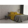 MB HOME ITALY Set Lenzuola Letto Matrimoniale Cotone Max Color, lavorato in Italia - Completo Letto, Lenzuolo Sotto con Angoli, Telo Sopra 240x300 cm e 2 Federe con Patella Interna, Senape