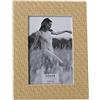 DRW Set di 2 portafoto per fotografia da 10 x 15 cm in legno dm e carta rattan in naturale 16 x 21 x 1,2 cm