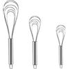 Karjiaja 3 frusta piatta in acciaio inox, professionale Plus frusta per mescolare, filo piatto, set di frusta da cucina, frusta per uova, miscelazione, frusta, frusta, frusta e mescolare