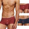 BEEMEN Intimo da uomo in cotone Low Rise Boxer Trunk Mutande con apertura, Set da 2 pezzi, S