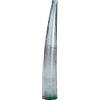 GILDE Vaso Corno Petrol in vetro riciclato Produzione Europea H: 120 cm Ø 20 cm 39199