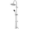 Set colonna doccia quadrata in acciaio 100 cm con soffione e doccetta linea  Platinum