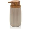 Dispenser sapone liquido bagno Tortora in resina effetto rattan