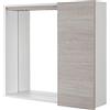 Specchiera bagno con mobiletto 68 cm 1 anta Bianco lucido con faretti led -  Way