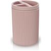 Inbagno Porta spazzolini da appoggio rosa in plastica Ring