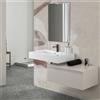 Mobile bagno sospeso 80 cm grigio lucido con specchio 70x90 Stillo