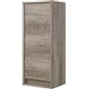 Colonna bagno 31,4x159h cm in legno grigio 5 ripiani - Kantiko