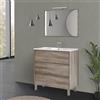 MOBILE BAGNO 80X45X86 CM CON SPECCHIO E LAVABO DAKOTA FINITURA