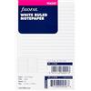 FILOFAX POCKET RULED SHEETS WHITE 213008, bianco a righe per taccuino (213008)