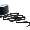 Furlanis - Nastro Doppio Raso, Tessuto Italiano - Nero, 10 mm x 100 m
