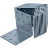 HELPMATE - 12 staffe angolari perforate 60x60x60 mm - Squadrette angolari per pannelli zincate e passivate blu - Connettore per legno con protezione anticorrosiva eccellente - Angolo forato