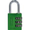 ABUS Lucchetto a combinazione con numeri grandi, verde, 30 mm