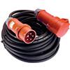 as - Schwabe As-Schwabe, prolunga CEE da 400 V, 60566, H07RN-F5G1,5, con spina per invertitore di fase, nero, grado di protezione IP44, ideale per cantieri, 60568, 400V