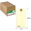 LEBEZ Etichette per spedizioni - in cartoncino - con foro - 120 x 60 mm - avana - Lebez - conf. 1000 pezzi (unità vendita 1 pz.)