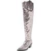 Pinko Strauss TEXANO CUISSARD SIMILP, Stivali Western Donna, ZZI_Canna Fucile Free, 38 EU