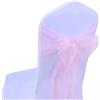 JIUERYY 50 nastri in organza, per sedia, fiocchi di nozze, decorazione per cerimonia, festa, evento, compleanno, 17 x 275 cm, rosa chiaro