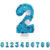 Partyhausy Candele Compleanno 2 Anno,3D a Sirena Candele, Numero 2 Candele di Compleanno Blu Candele Torta Decorazione, Adatto A Feste di Compleanno Festa Baby