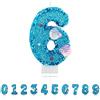 Partyhausy Candele Compleanno 6 Anno,3D a Sirena Candele, Numero 6 Candele di Compleanno Blu Candele Torta Decorazione, Adatto A Feste di Compleanno Festa Baby
