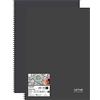 Artme Blocco per schizzi A3 2pz, 30 fogli (160 gsm), Rilegatura a spirale per album da disegno