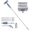 Wiseten Spazzola Lavavetri con Spray, Kit di Pulizia 3 in 1 con Asta di Prolunga, Lavavetri Professionale da 190 cm con 3 Panni in Microfibra, Strumenti per la Pulizia dei Vetri per Interni ed Esterni
