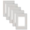 nielsen Conservation Cartoncino Passepartout 1,5 mm, set di 5, formato esterno 21x29,7 cm (DIN A4) per foto 13x18 cm, grigio sassolino con struttura